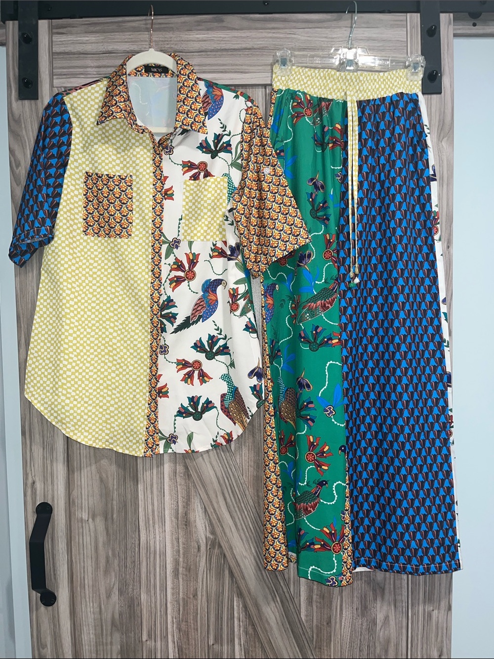 MICAS - Colorful Floral & Geometric Two-Piece Set - Size M